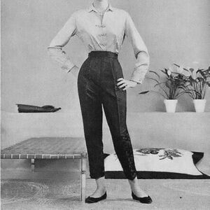 H.L Spencer Vintage Wool Tapered Black Classic Pants Size 4P